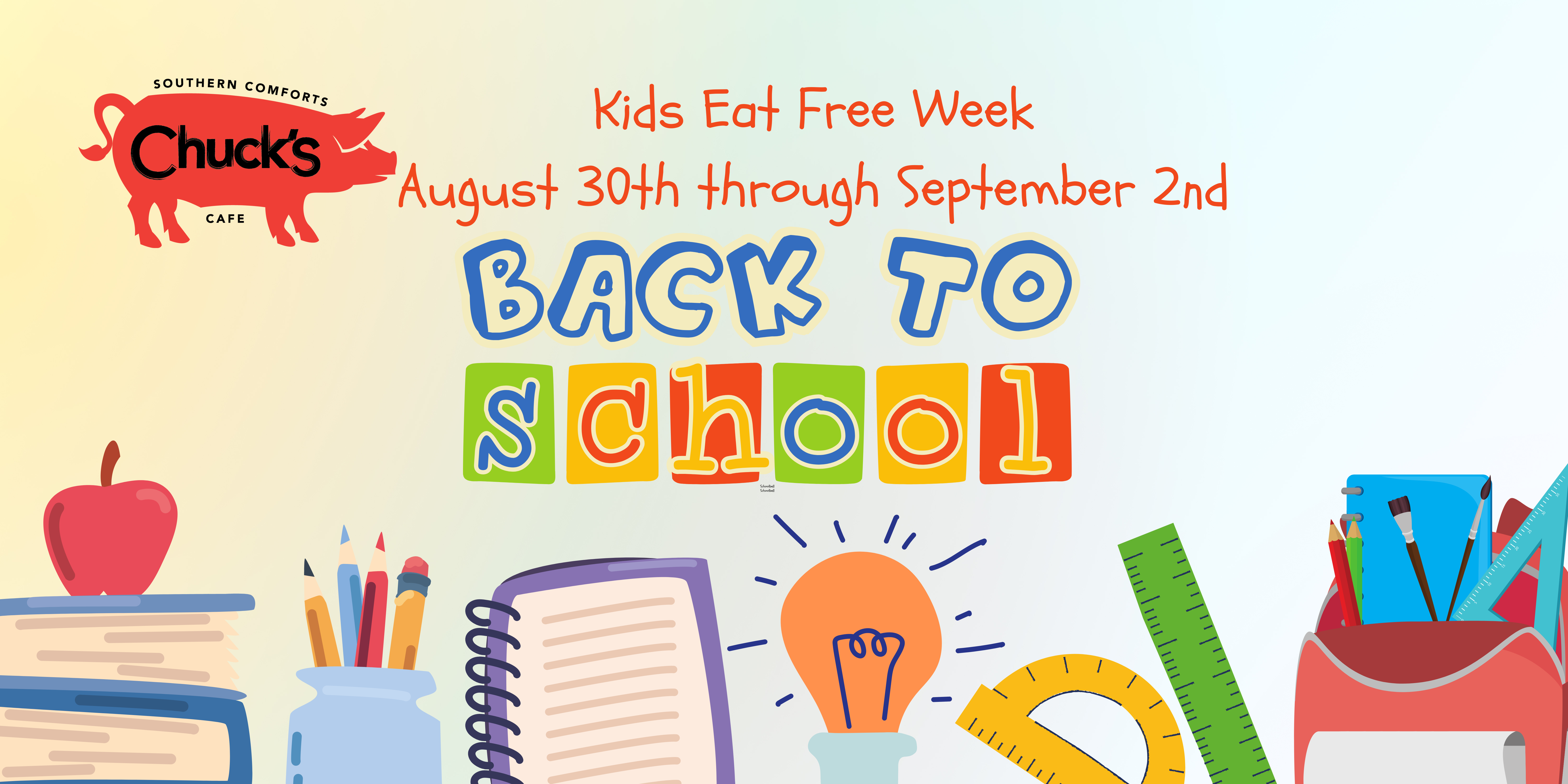 Kids Eat Free August 30th-Septmber 3rd