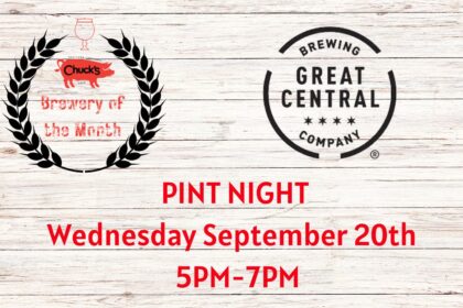 Great Central Brewing Pint Night
